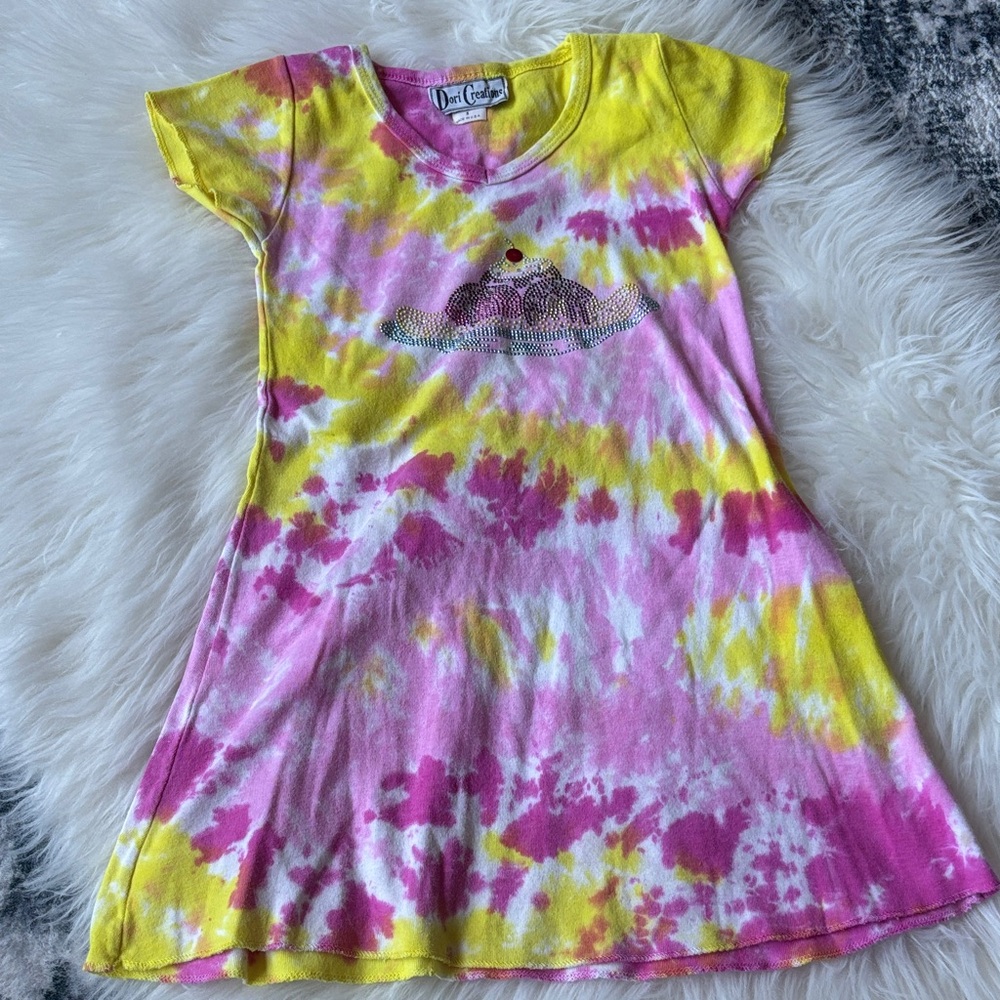 Dori Creations Tie-Dye Pink and Yellow Dress